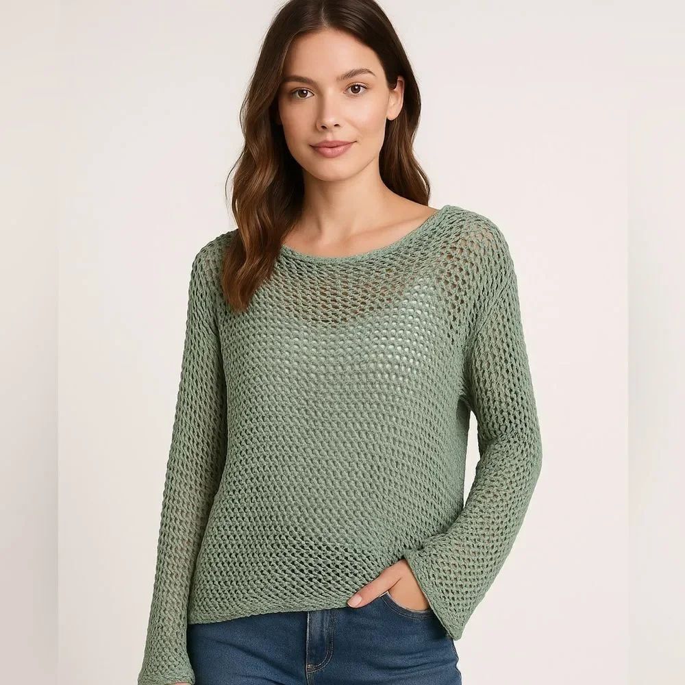 Wooden Ships Mesh Sweater
